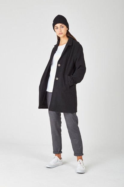 HUFFER Narrow Lapel Coat - Designers-Huffer : High St Boutique -